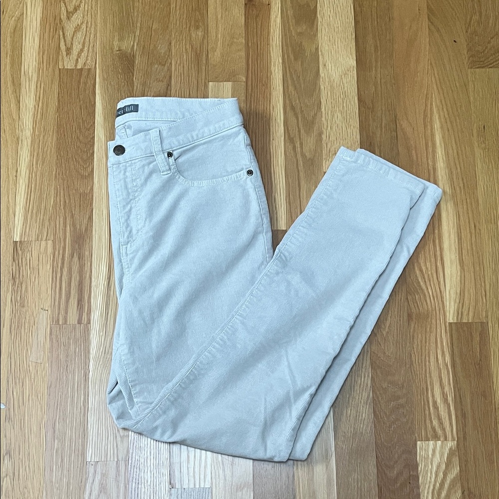 Garnet Hill Cream Corduroy Pants